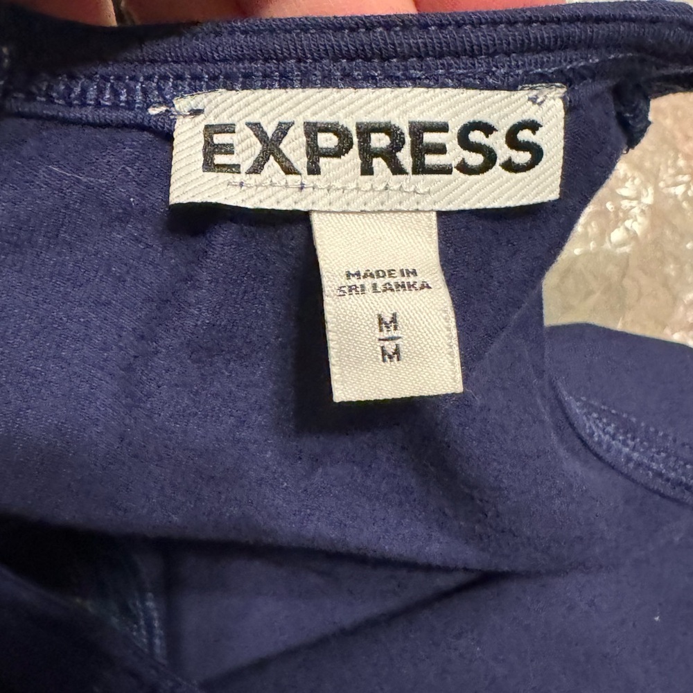 Express Peplum Deep Blue Top - Picture 3 of 3